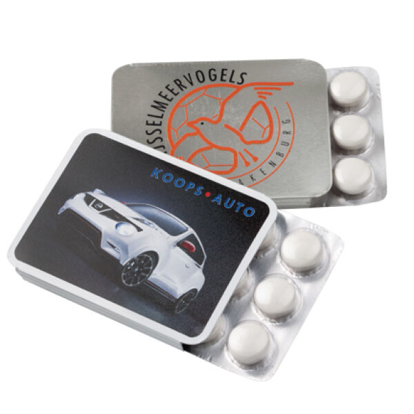 Mentos chewing gum in metalen bewaarhuls - Mentos peppermint